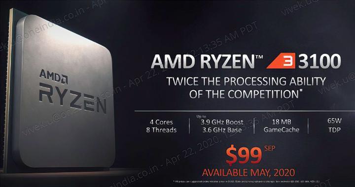 Ryzen 3 3100 can perform head to head with the Core i3-10100