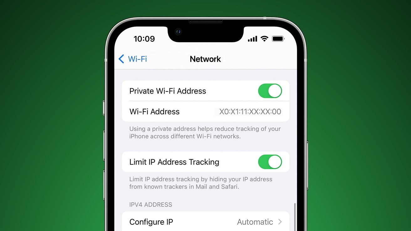 ios 17.1 iphone özel wifi adresi özelliği