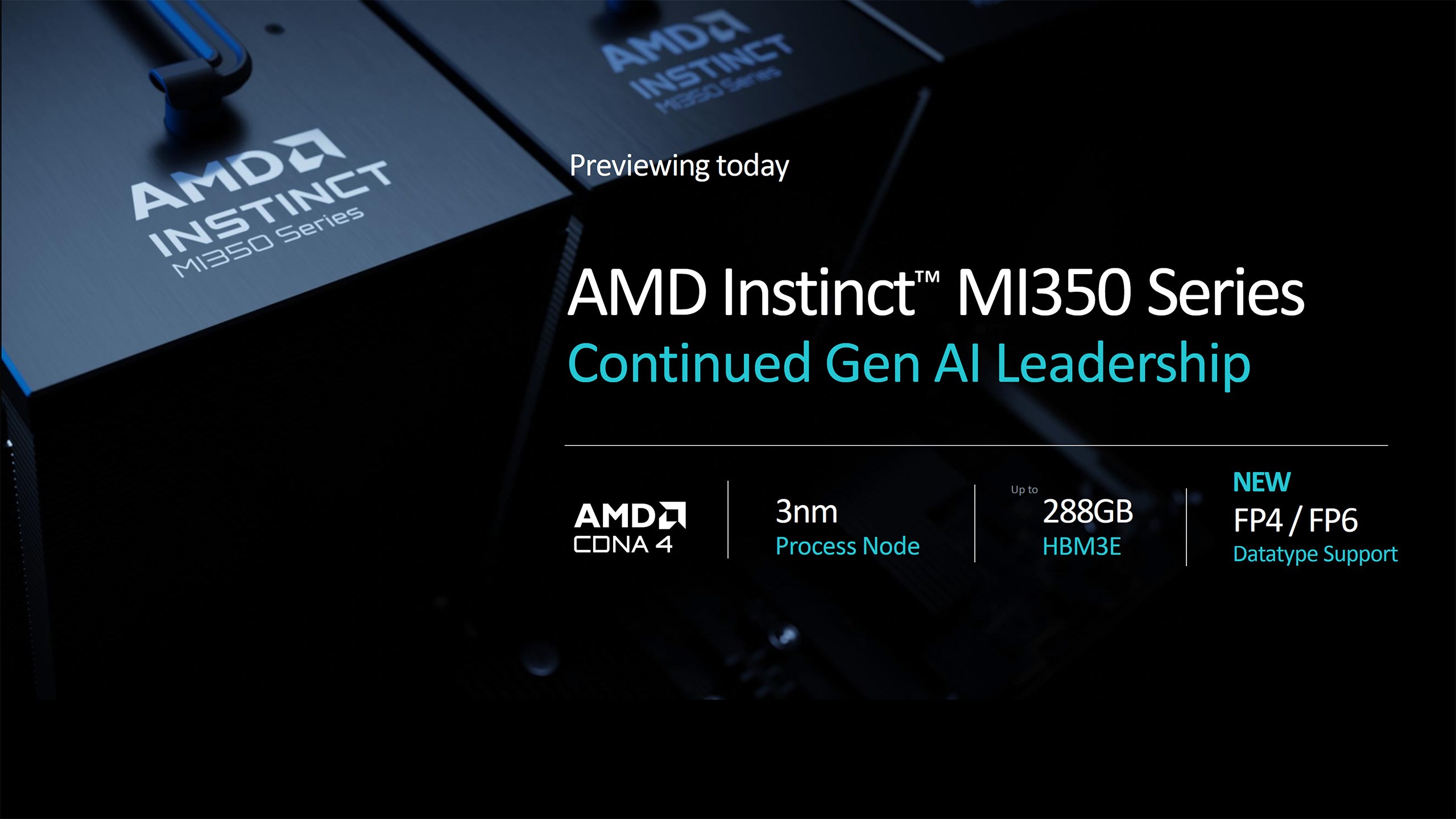 AMD, CDNA4 tabanlı Instinct MI355X için özellikleri açıkladı