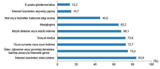 TÜİK çocukların internet, telefon ve sosyal medya kullanımını ara