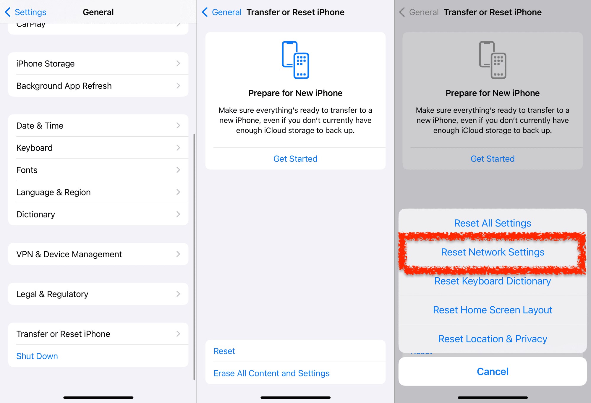 iPhone telefon dns cache temizleme