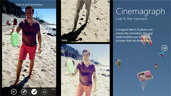GIF animasyonlar için hazırlanan WP8 uyumlu Nokia Cinemagraph güncellendi